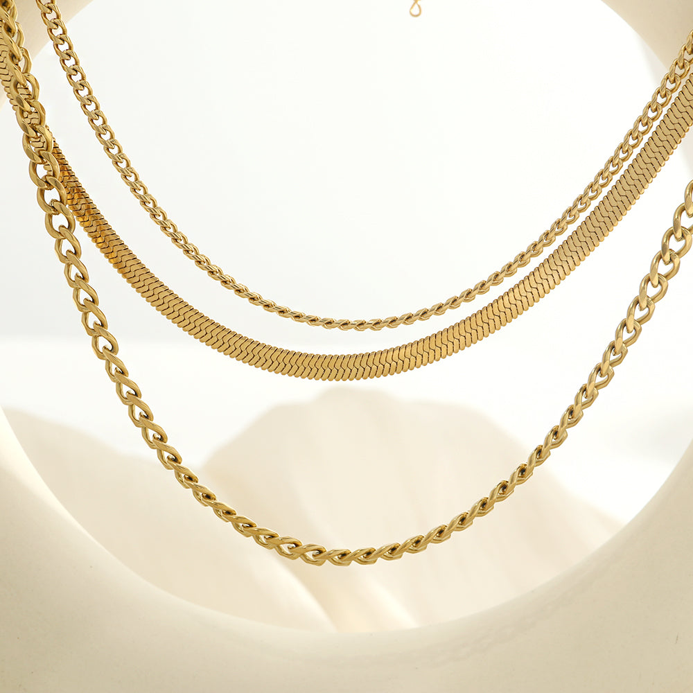 מארז 3 שרשראות ״גלי״ | לוק חדש בכל יום - Pura Vida