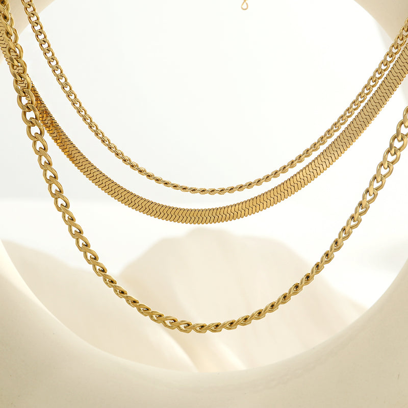 מארז 3 שרשראות ״גלי״ | לוק חדש בכל יום - Pura Vida