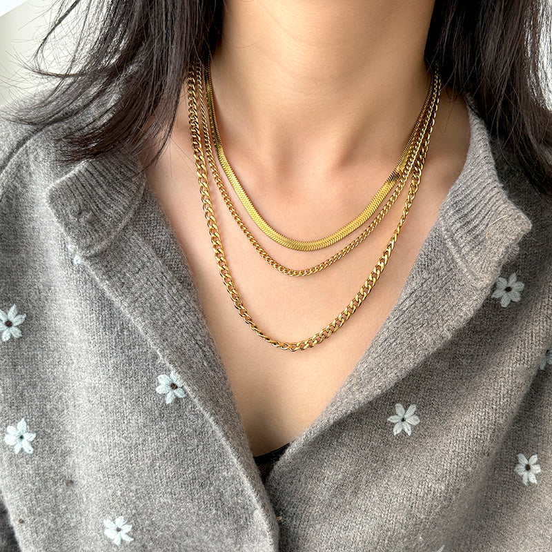 מארז 3 שרשראות ״גלי״ | לוק חדש בכל יום - Pura Vida