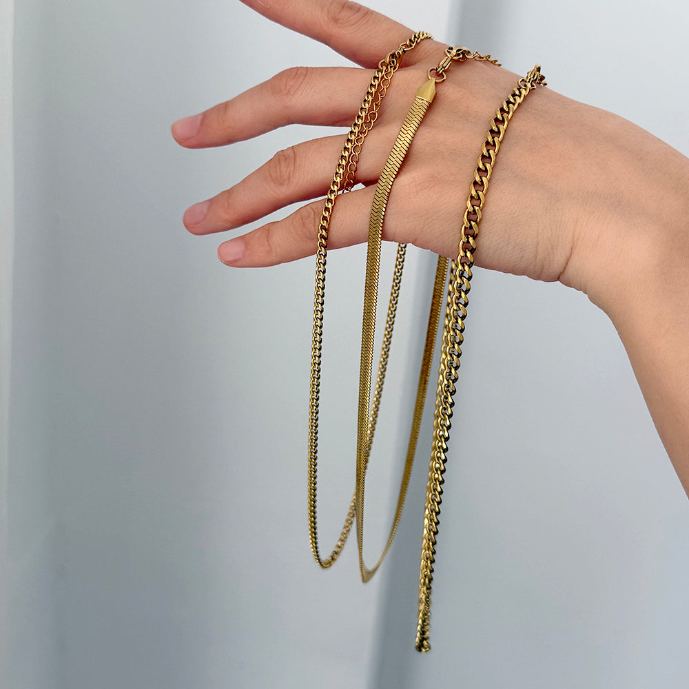 מארז 3 שרשראות ״גלי״ | לוק חדש בכל יום - Pura Vida