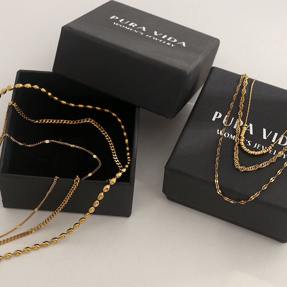 מארז 6 שרשראות הטרנדי ״לורין״ | לוק חדש בכל יום - Pura Vida