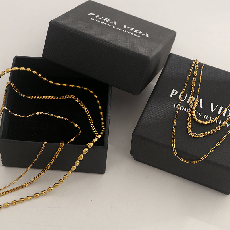 מארז 6 שרשראות הטרנדי ״לורין״ | לוק חדש בכל יום - Pura Vida