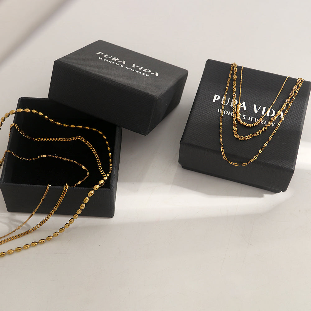 מארז 6 שרשראות הטרנדי ״לורין״ | לוק חדש בכל יום - Pura Vida