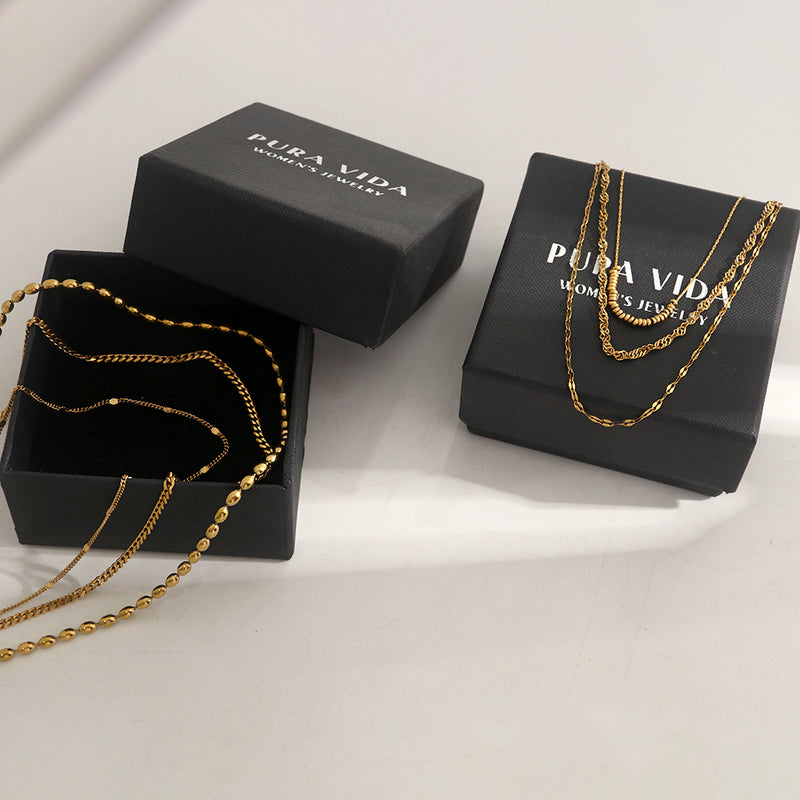 מארז 6 שרשראות הטרנדי ״לורין״ | לוק חדש בכל יום - Pura Vida